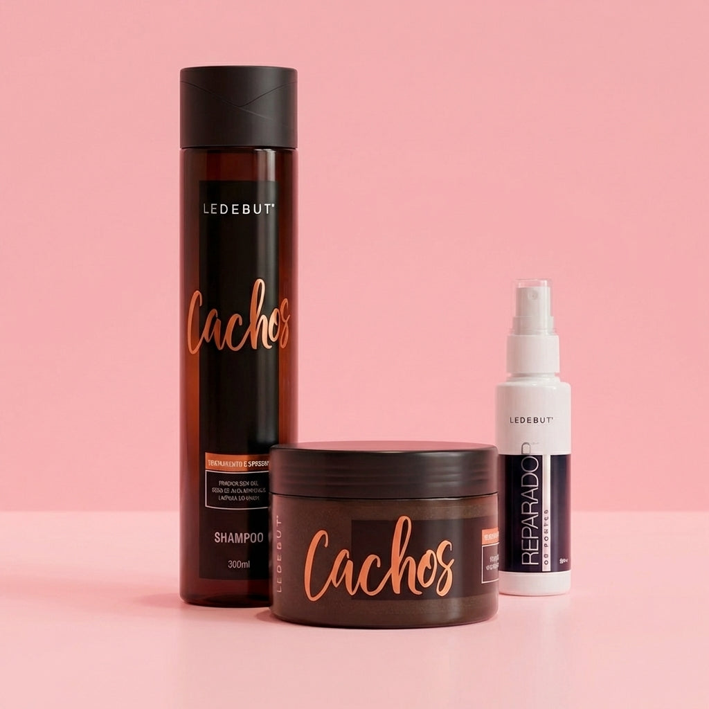 Kit Cachos Complementar Ledebut: Shampoo, Máscara e Reparador