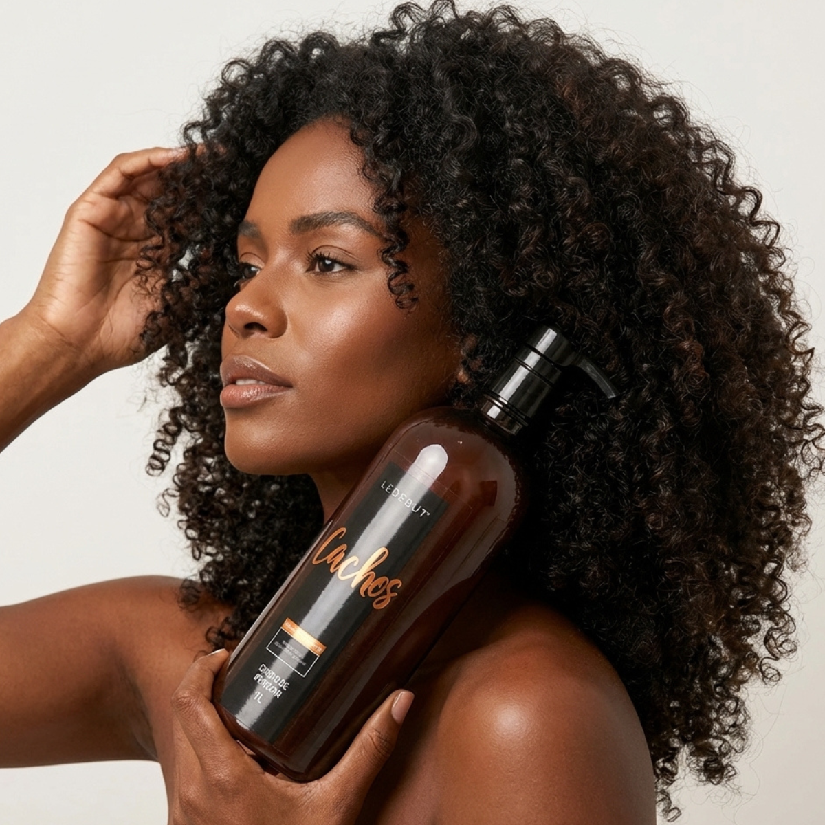 Kit Cachos Completo Ledebut: Creme de Pentear, Shampoo, Máscara e Reparador de Pontas