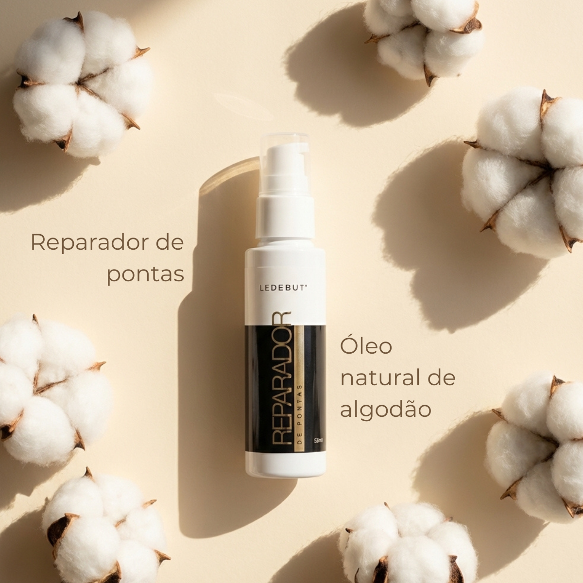 Kit Cachos Completo Ledebut: Creme de Pentear, Shampoo, Máscara e Reparador de Pontas