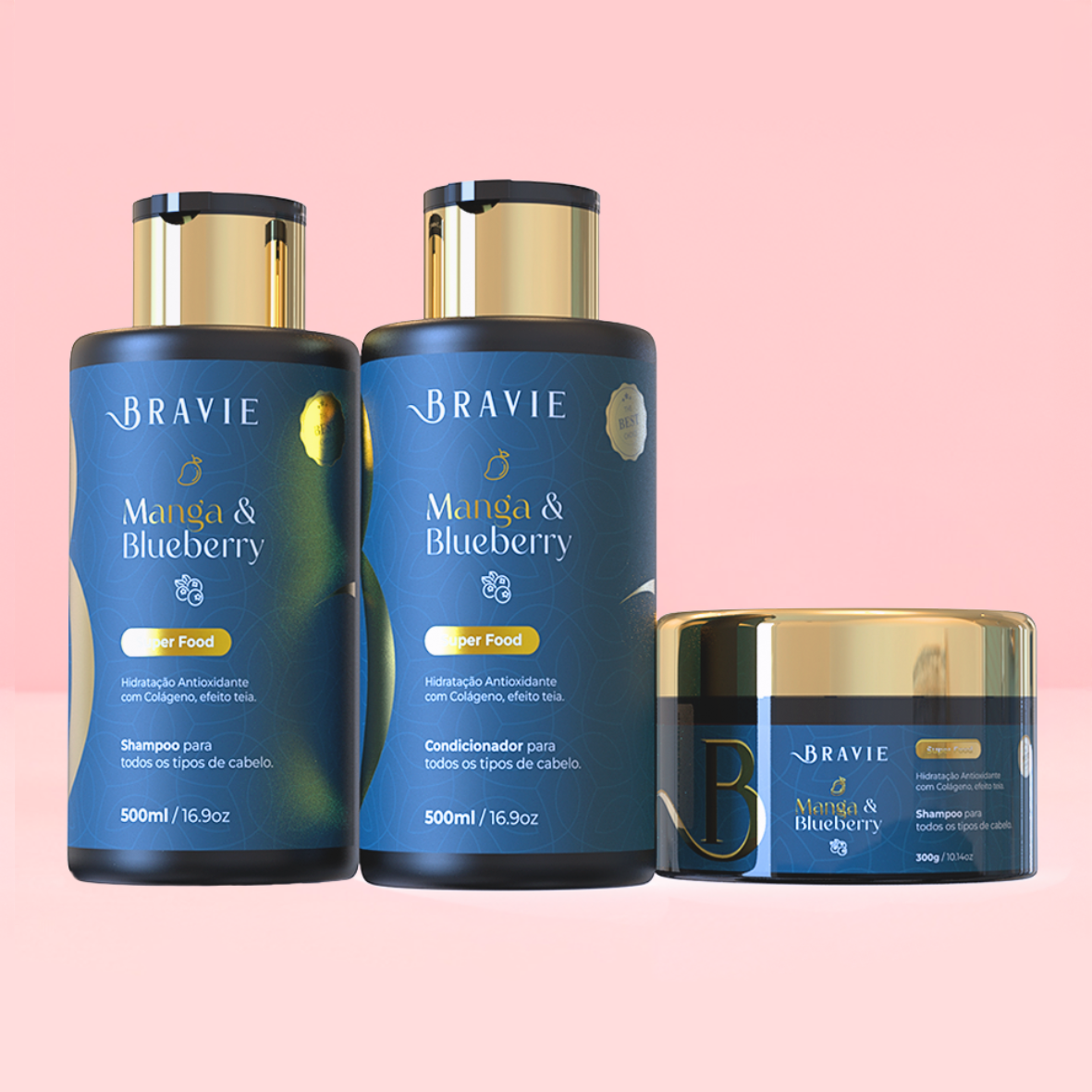 Kit Manga & Blueberry Bravie 500ml - Bravie
