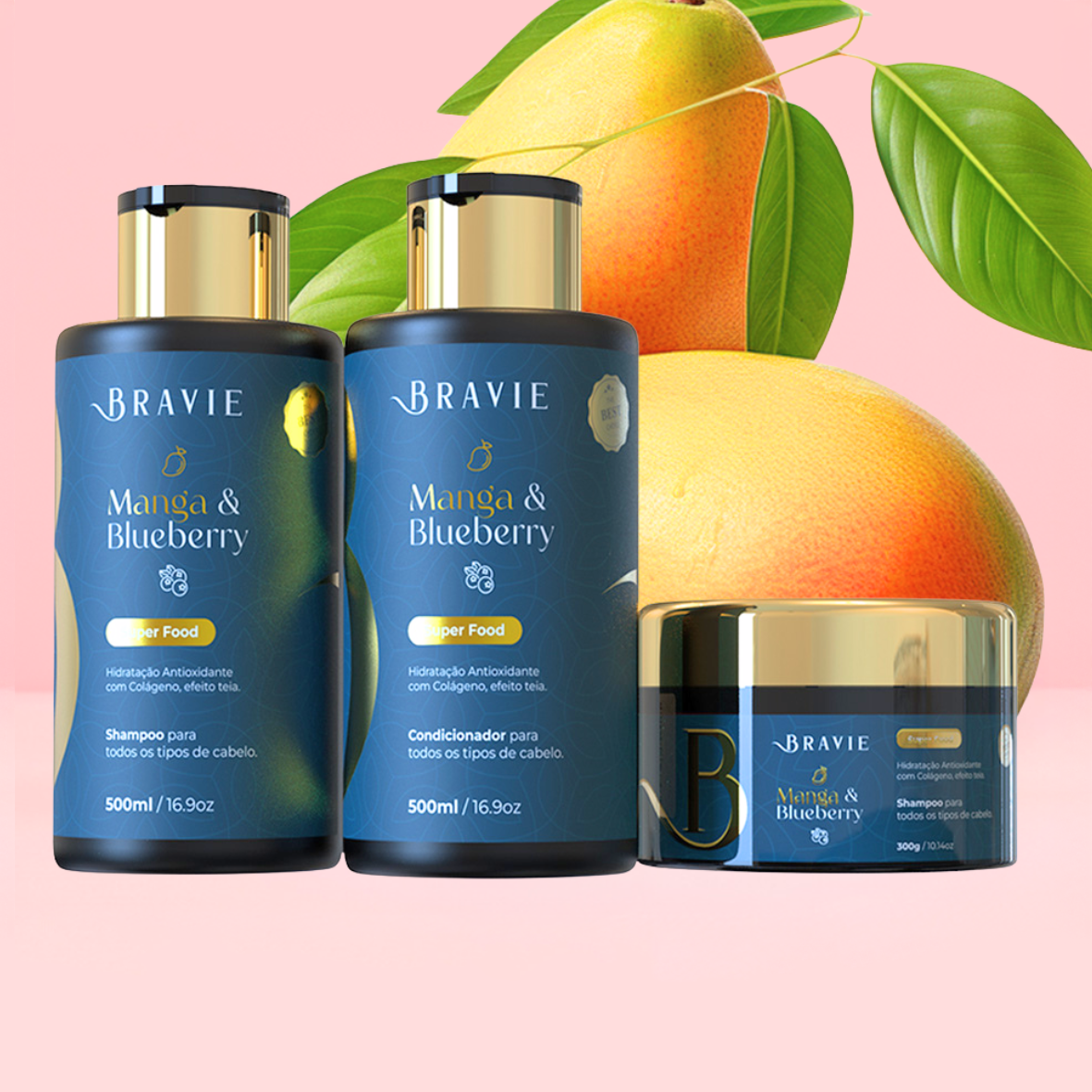 Kit Manga & Blueberry Bravie 500ml - Bravie